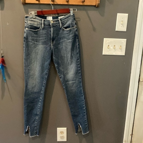 Frame Le High Skinny 28 waist distressed jeans great condition - Picture 8 of 13